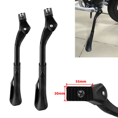 #ad MTB Bike Support Stand Kit Bicycle Kickstand Parking Rack Foot Side Brace Black $25.61