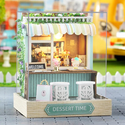 #ad Doll House DIY Mini Miniature House Kit Making Room Toys with Furniture Wooden $12.20