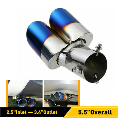 Car Rear Exhaust Pipe Tail Muffler Tip Auto Accessories Replace Kit Blue OXILAM $19.99