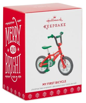 #ad Hallmark: My First Bicycle Snowsalt Bike 2017 Keepsake Ornament $21.29
