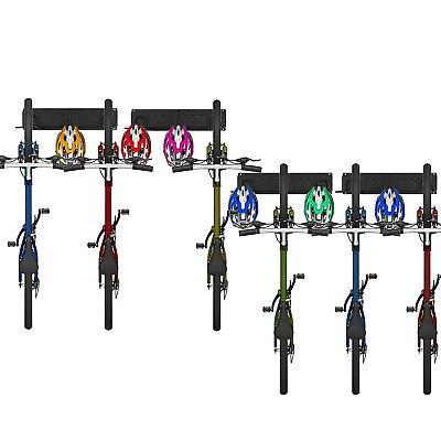 #ad #ad Bike Storage Rack Wall Mount Garage Bike Hanger for 6 Bicycles Adjustable Hooks $26.79
