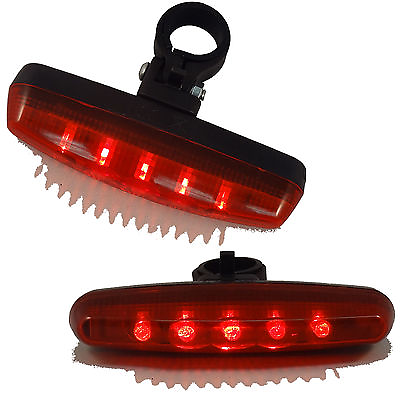 New Cycling Bike 5 LED Bicycle Red Tail Light 7 Modes Rear Flashing Lamp Safety $6.05