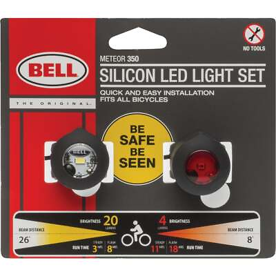 #ad Bell Sports 1 Clear 1 Red LED Bicycle Light Set 7133307 Pack of 4 Bell Sports $68.21