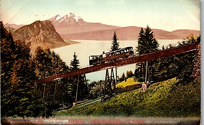#ad Switzerland Vitznau Rigi Bahn Mountain Rack Railway Schnurtobelbrücke CARD DD1 $9.72