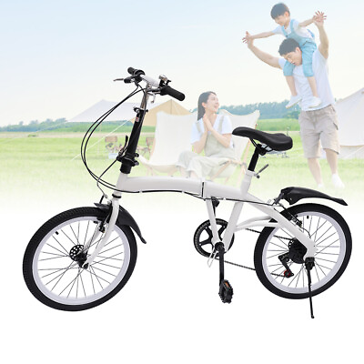 20quot; Folding Bikes for Adult Folding Bike for Adults 7 speed whitebicycle bike $145.02