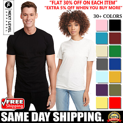 #ad Next Level Apparel Unisex Premium Plain TShirt Super Soft Blank Fit T Shirt 3600 $8.87