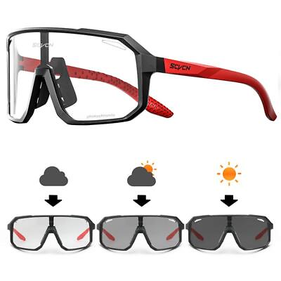 Photochromic Cycling Sunglasses Sports Mountain Bike Glasses UV Bicycle Goggles. $9.56