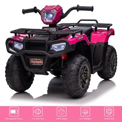 #ad #ad 12V Ride on ATV 4 Wheeler Quad for Kids Battery Powered Electric Car 2*30W Motor $117.99