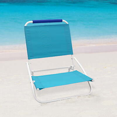 #ad #ad Folding Beach Sand Chair Teal $13.23