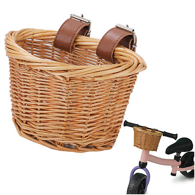 #ad 1* Bicycle Front Basket For Kids Bike Scooter Waterproof Durable Handmade Basket $13.84