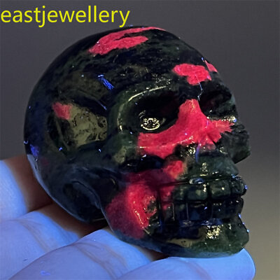 #ad 2quot; TOP Natural zoisite Figurines skull Quartz Crystal Carved Skull Healing 1pc $18.33