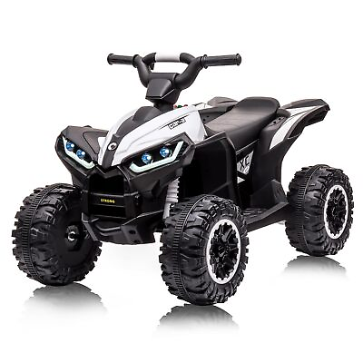 #ad #ad 12V Kids Ride On Electric ATV Off Road Quad Car Toy Lowamp;High Speeds Remote White $139.95