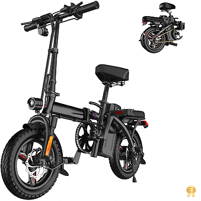 Ebike 400W 48V Electric Folding Bike Bicycle 14quot; Tire 25mph E Bike $579.00