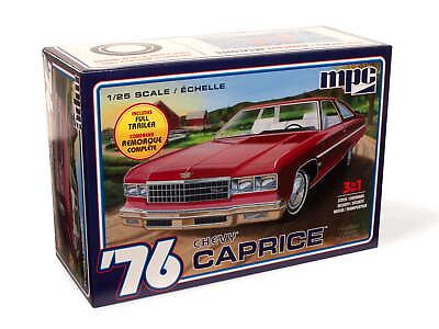 #ad 1:25 Scale Model Kit 1976 Chevy Caprice w Trailer 2T 114 Parts $23.14