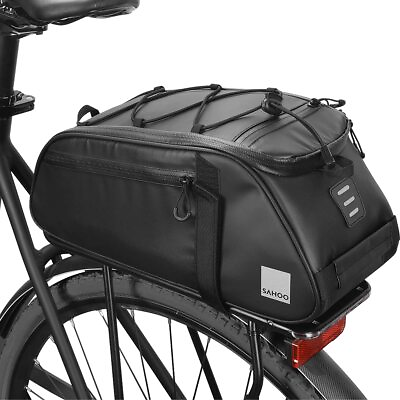 #ad #ad Bike Trunk Bag 8L Bike Rack Bag for Back of Bike Bicycle Rack Pannier Bag f... $34.32