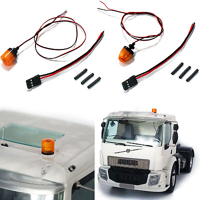 For 1 14 Truck RC Car 6V DIY Roof Light Rotating Light Direct Connect Receiver $33.82
