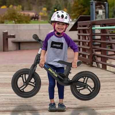 Kids Balance Bike Ultralight No Pedal Toddler Kid#x27;s Bicycle 4.0 lbs 12 in Black $39.99