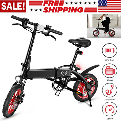 #ad Foldable Electric Bike 350W 36V Commuter Ebike All Terrain Bicycle for Adults $389.99