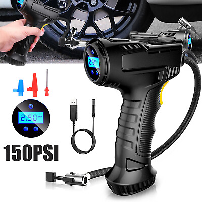 #ad 150PSI Air Pump Wireless Air Electric Tire Inflator Car Auto Bike Rechargeable $20.99