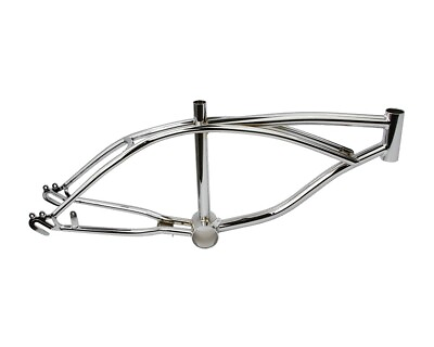 #ad VINTAGE ​LOWRIDER 16quot; Bicycle Bike Frame Metallic Chrome. $87.79