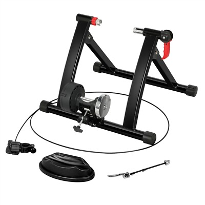 #ad Foldable Bike Magnetic Trainer Stand w 6 Speed Level Handlebar Adjuster Used $39.99