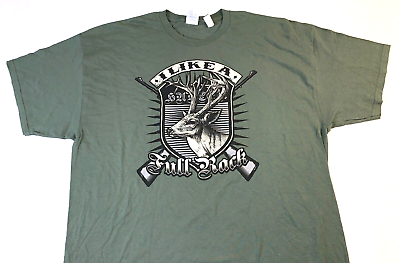 #ad Big Buck Deer Hunter I Like A Full Rack Outdoorsman T Shirt New 2XL XXL 2X $15.29