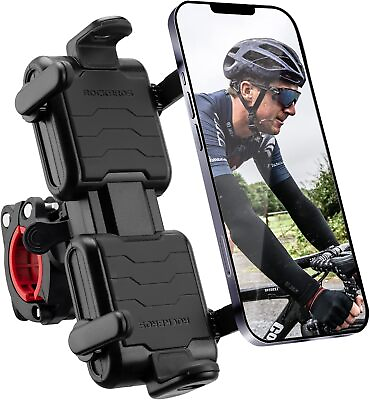 #ad ROCKBROS Bike Phone Holder Adjust Motorcycle Phone Mount Handlebar Clip Scooter $19.99