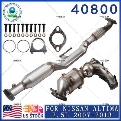 #ad For 2007 2013 Nissan Altima 2.5L BOTH Catalytic Converter Front amp; Rear w Gasket $169.99