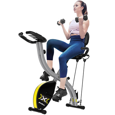 #ad Pooboo Indoor Exercise Bike Stationary Cycling Bicycle Cardio Fitness Workout $155.99