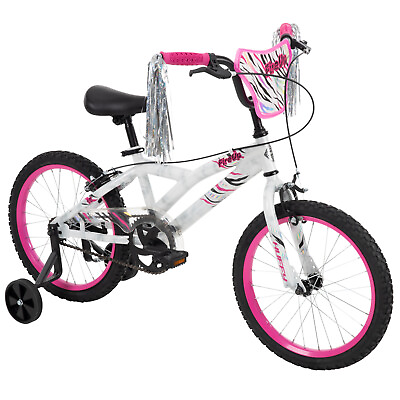 #ad Huffy Fire Up Girls#x27; 18quot; Bike with Removable Training Wheels Marbled White $61.29