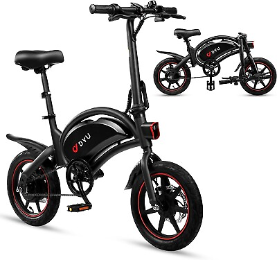 #ad DYU 14quot; Folding Electric Bike for Adults Teens15.5MPH 250W 36V 10AH Commuter🔥 $368.95