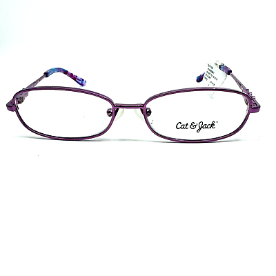 #ad CAT amp; JACK CA1015 2546 Purple Girls Full Rim Eyeglasses Frames 45 13 125 H10519 $25.49