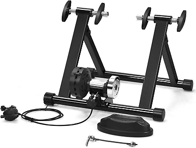 #ad #ad Magnetic Bike Trainer Stand Folding Stationary Bicycle Stand for Indoor Riding $92.48