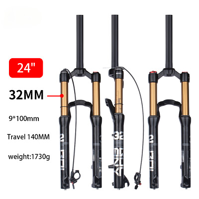 #ad 24 Inch Mountain Suspension Air Fork Remote Lockout Manual Control Straight Tube $244.00