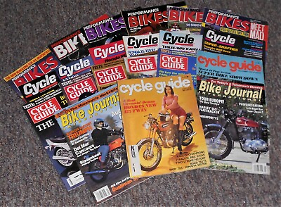 MOTORCYCLE MAGAZINES LOT OF 21 CYCLECYCLE GUIDEPERFORMANCE BIKEBIKE JOURNAL $20.99