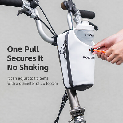 #ad ROCKBROS Large Folding Bike Front Bag Water Bottle Bag Scooter Handlebar Bag $21.69