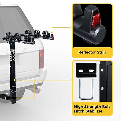 #ad #ad 3 Bike Carrier Rack Hitch Mount 2quot; Swing Down Receiver Bicycle For Car SUV Truck $102.58