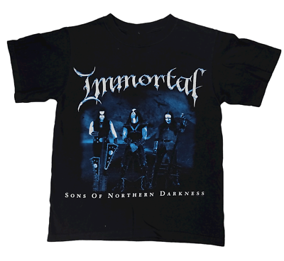 #ad #ad Vintage Immortal band Sons of Northern Darkness T shirt Black Tee $16.14