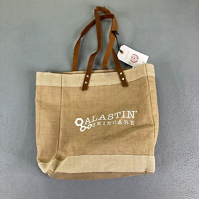 #ad Apolis Global Citizen Bag Market Shopping Tote Handbag Burlap Leather Handle $24.97