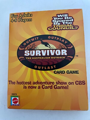 #ad NIP Survivor Card Game Mattel The Australian Outback 2 4 players 2000 $10.00