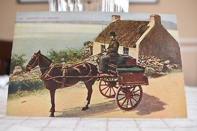 Jaunting Car Ireland Circa 1910 Postcard $4.50