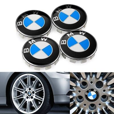 #ad Set Of 4PCS 68mm Wheel Center Hub Caps Logo Badge Emble For BMW 1 3 5 7 Series $15.99