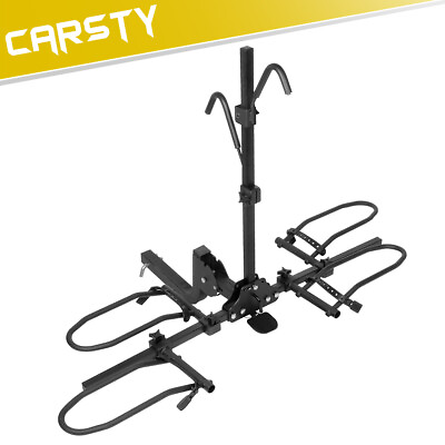 CARSTY Folding 2 Bike Rack Hitch Mount 2quot; Receiver for Standard amp; Fat Tire $129.99