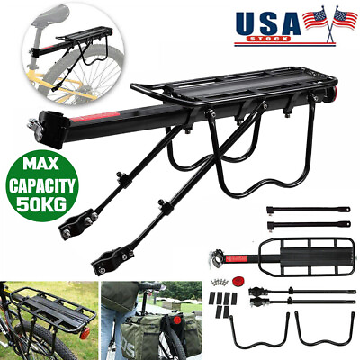 #ad #ad Bicycle Rear Rack Mountain Bike Carrier Bracket Luggage Pannier Cargo Holder $22.99