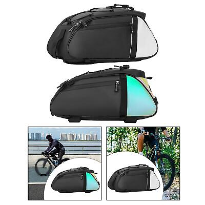 #ad Bicycle Rear Rack Bag Portable Touring for Cycling Hard Shell Seat Bag Women $22.00