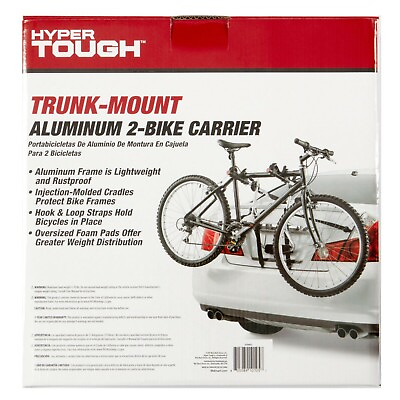 #ad Trunk Mounted Aluminum 2 Bike Carrier Bicycle Rack Bike Rack Hyper Tough $56.85