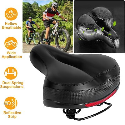 Comfort Wide Bicycle Seat Cushion Sporty Soft Bike Saddle Pad For Mountain Road $20.88