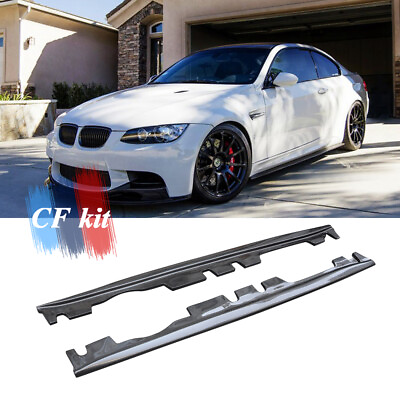 #ad #ad Fit For BMW E92 E93 M3 Carbon Fiber SIDE SKIRT EXTENSIONS APRON LIP 2008 2013 $349.00