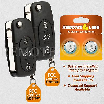 #ad #ad 2 for Audi A4 A6 A8 S4 S6 S8 TT Quattro Cabriolet Keyless Remote Car Key Fob $22.45