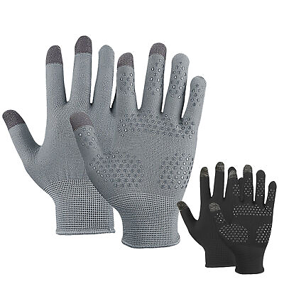 #ad Men Cycling Bike Gloves Nylon Silicone Biking Sun Protection Gloves Non Palm $8.18